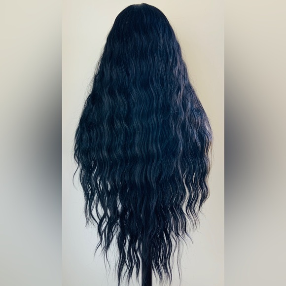 Long Black Loose Wave Premium Fiber Lace Front Wig for Daily Wear/Cosplay/Events - Picture 12 of 12